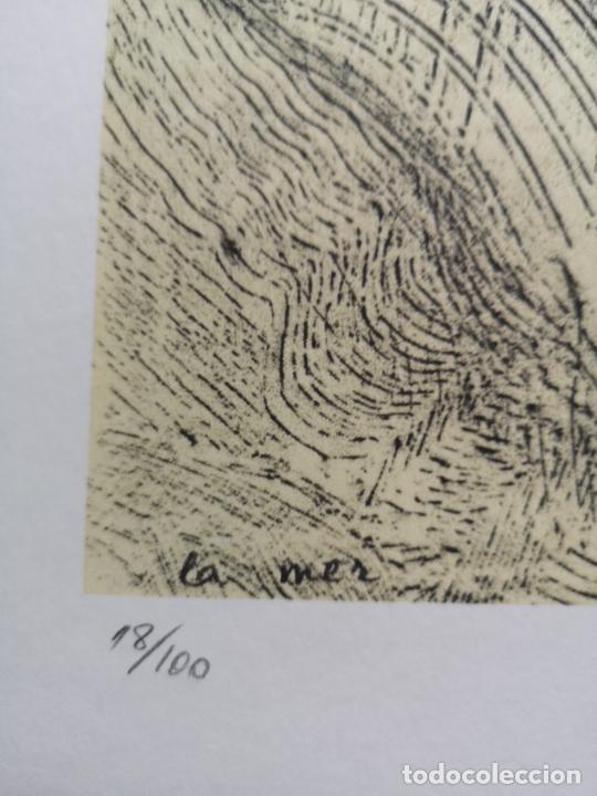 Arte: Litograf&iacute;a abstracta titulada La Mer de Max Ernst - Foto 3