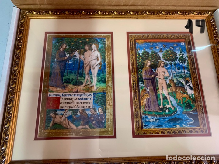 Arte: Escenas biblicas enmarcadas del circulo internacional del libro, 50x30 con marco