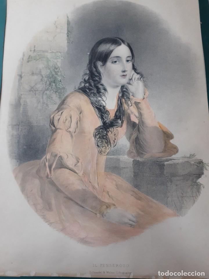 Arte: cuadro ingl&eacute;s litograf&iacute;a antigua - Foto 13