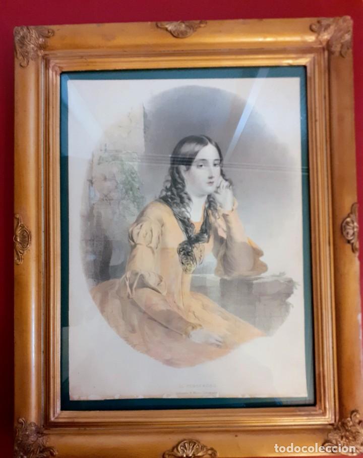 Arte: cuadro ingl&eacute;s litograf&iacute;a antigua - Foto 18