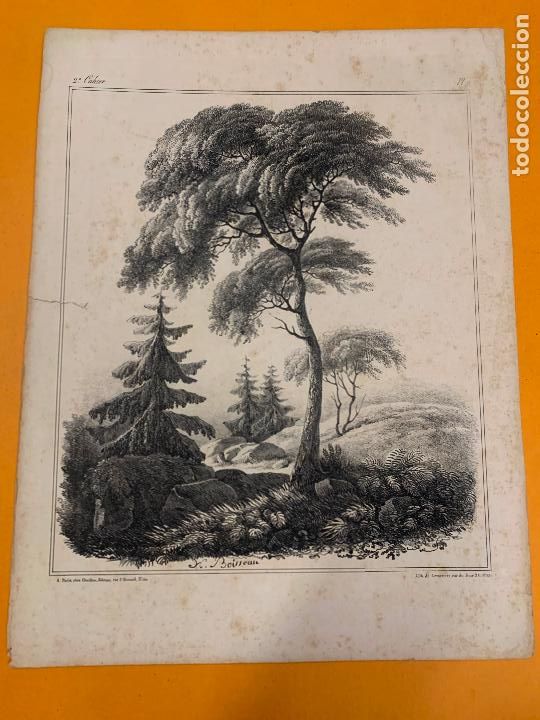 Arte: Pisaje. Antiguo grabado o litografia Ideal enmarcar. Curioso mide 36X28cms