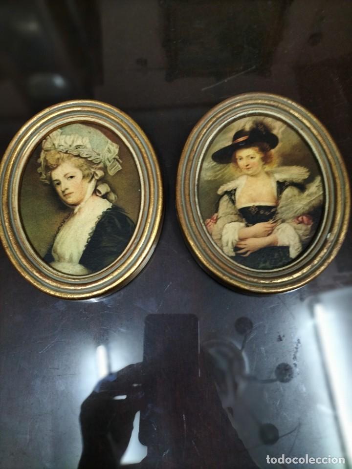 Arte: Pareja de marcos con litografias antiguas