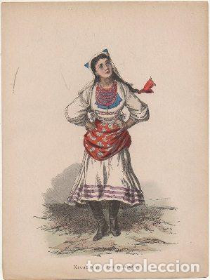 Arte: LITOGRAFIA DE TIPOS Y COSTUMBRES. KROATISCHES BAUERNM&Auml;DCHEN G-TIPYCOST-208