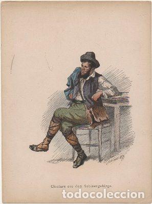 Arte: LITOGRAFIA DE TIPOS Y COSTUMBRES. CIOCIARE AUS DEM SABINERGEBIRGE G-TIPYCOST-214