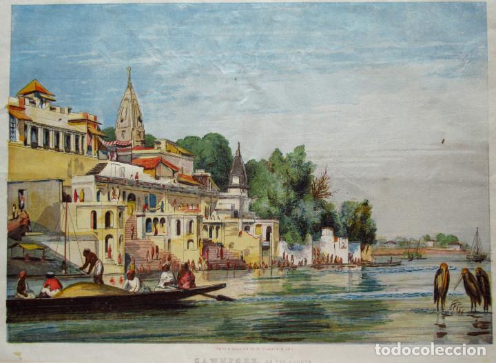 Arte: Litograf&iacute;a de William Carpenter coloreada. 1850 - Foto 2