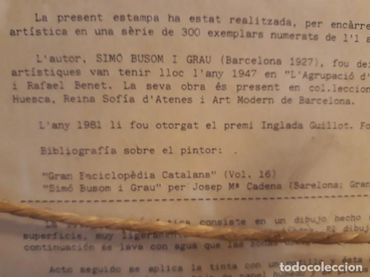 Arte: Litograf&iacute;a SImon BUSON I GRAU - Foto 6