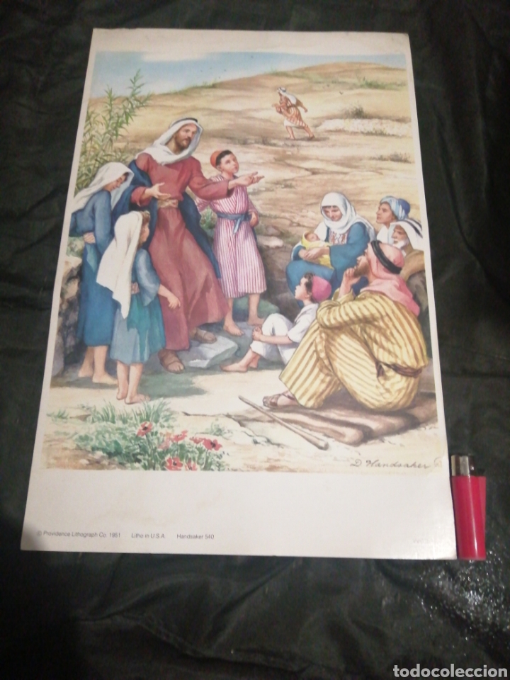 Arte: LITOGRAF&Iacute;A PROVIDENCE, A&Ntilde;O 1951,PASAJE B&Iacute;BLICO. 43 CM X 30 CM