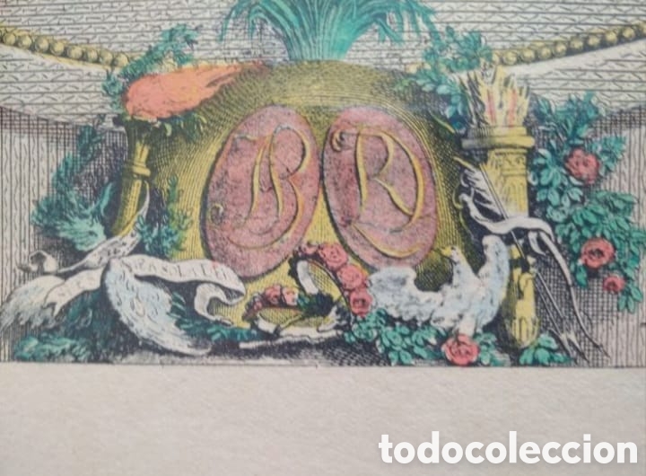 Arte: Litograf&iacute;a original Barroca con sellos - Foto 6