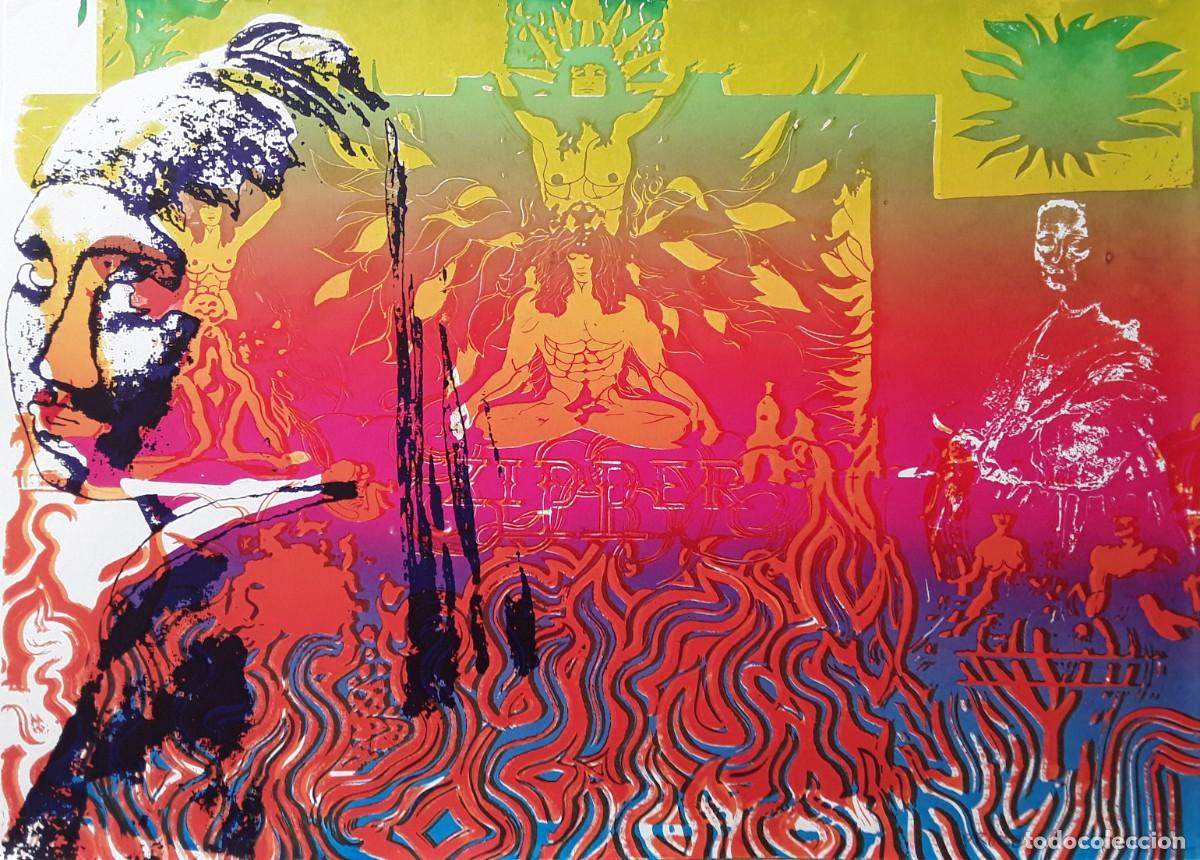 Arte: LSD, Composicion psicod&eacute;lica de 1973, firmada - Foto 1