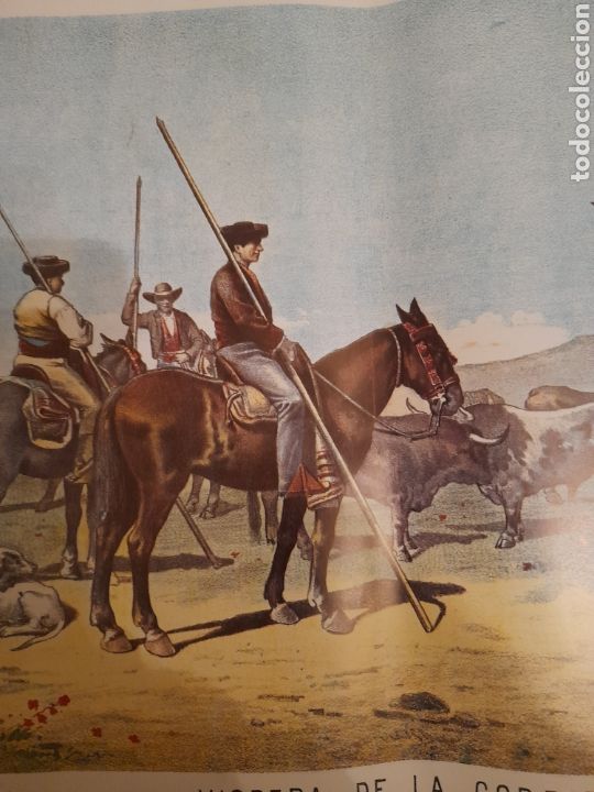 Arte: Litograf&iacute;a de J. PALACIOS, V&iacute;spera de la Corrida - Foto 3