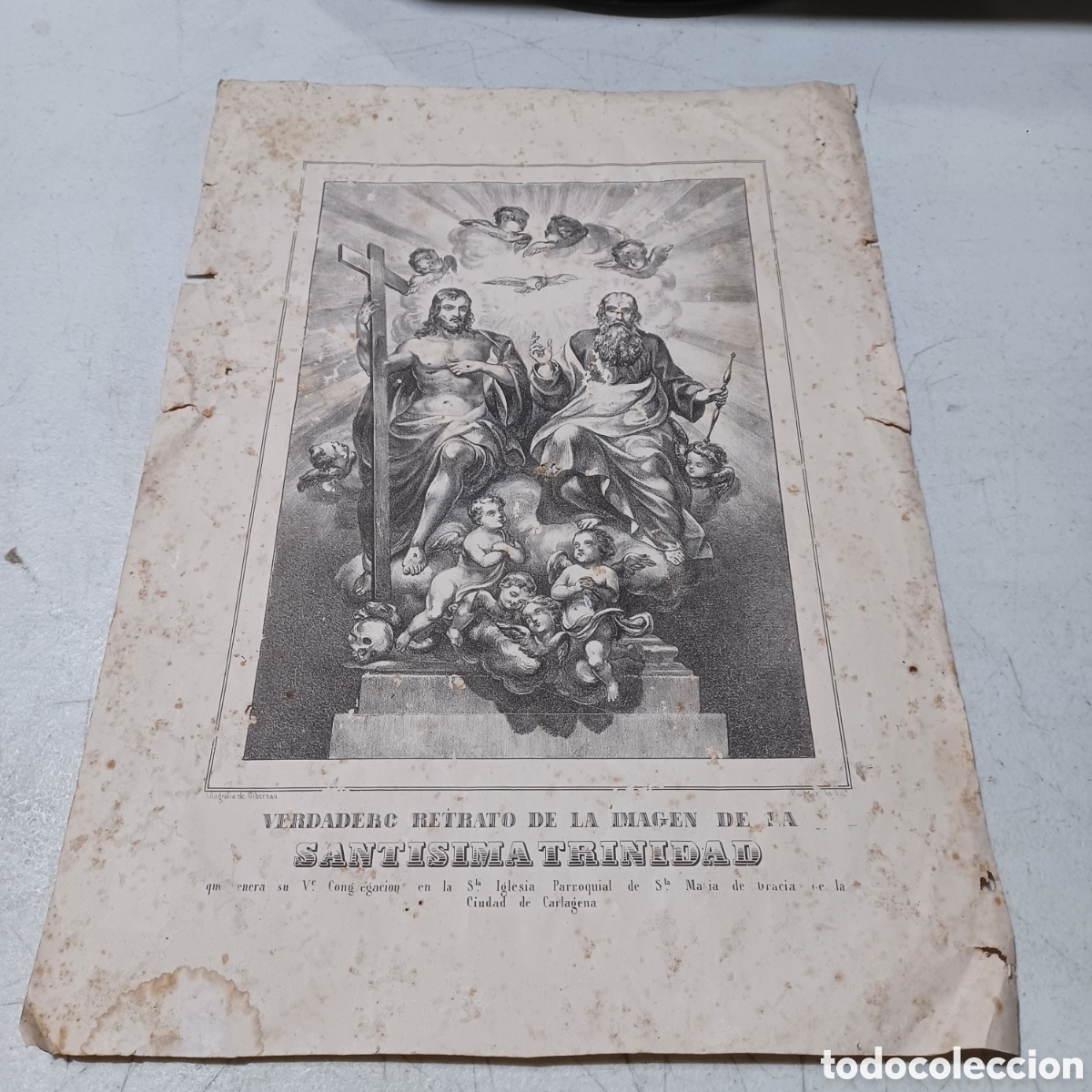 Arte: Litogragia Sant&iacute;sima Trinidad de Gibernau? - Foto 1