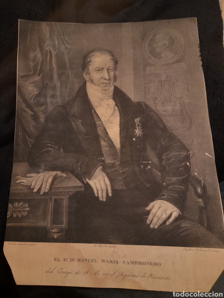 Arte: Antigua litograf&iacute;a de Cayetano Palmaroli, de Manuel Maria Cambronero