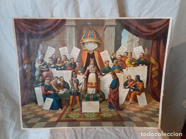 Arte: JUICIO A JESUCRISTO - ANTIGUA LITOGRAFIA DEL SIGLO XIX - HISTORICO.