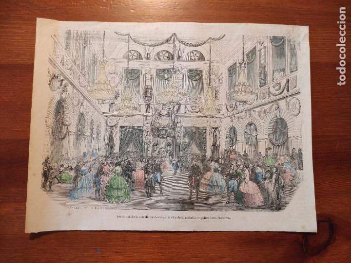 Arte: Decoration de la salle du bal donne par la ville de la Rochelle, au prince Louis-Napoleon - 25x19