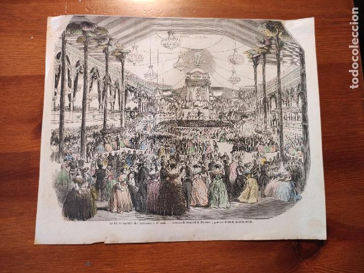 Arte: Le bal du marche des innocents le 17 aout Dessins de Renard et Provost - coloreada - 25x20