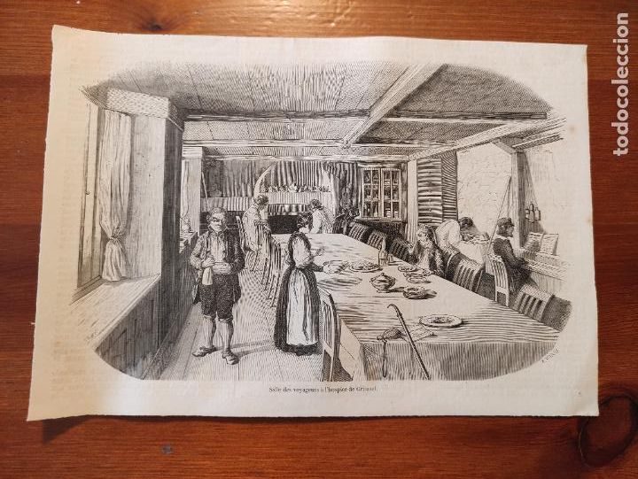Arte: Salle des voyageurs a l&rsquo;hospice de Grimsel - 25x18