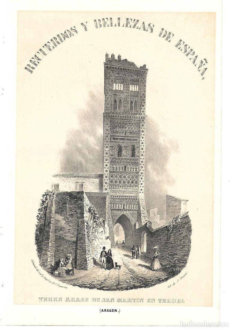 Arte: Visat del siglo XIX de la Torre &aacute;rabe de San Mart&iacute;n en Teruel