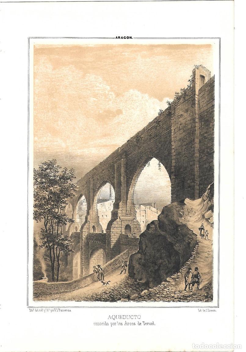 Arte: Vista del siglo XIX de los Arcos de Teruel