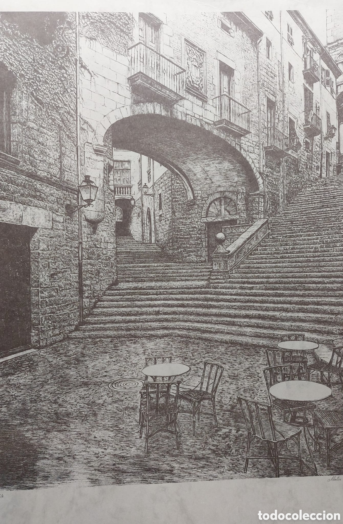 Arte: MATAS LITOGRAFIAS ORIGINALES 72X48 COLECCION TEMAS GERONA .PRUEBAS ARTISTA. FIRMADAS