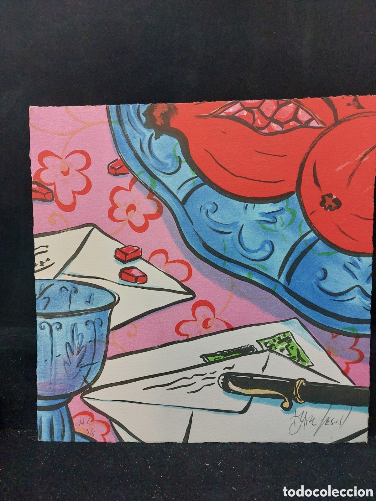 Arte: MARC. JESUS LITOGRAFIA 30X30 ORIGINAL FIRMADA. ENUMERADA