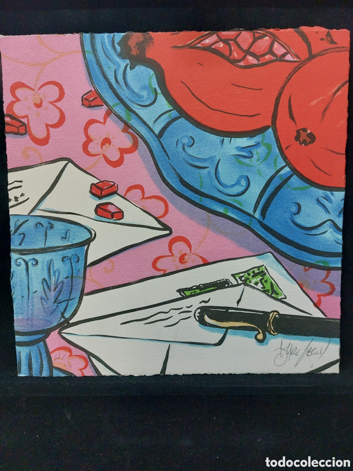 Arte: .MARC JESUS LITOGRAFIA 30X30 ORIGINAL FIRMADA