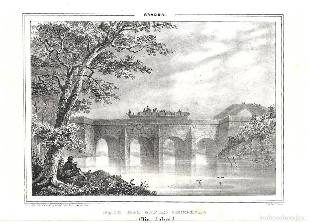 Arte: Paso del Canal Imperial del R&iacute;o Jal&oacute;n en Arag&oacute;n