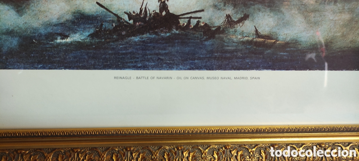 Arte: Cuadro, LAMINA ENMARCADA BATALLA DE NAVARIN - Foto 6