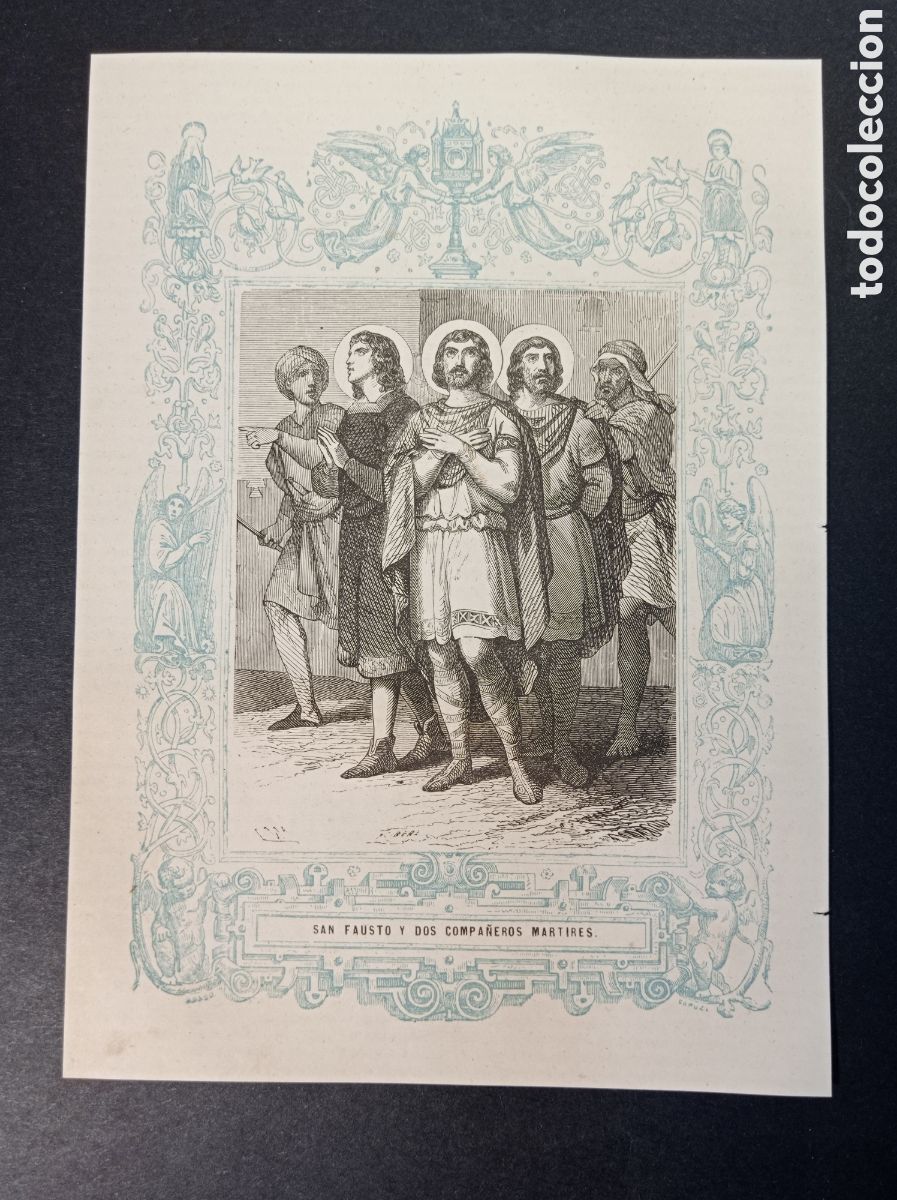 Arte: ANTIGUA LITOGRAF&Iacute;A SAN FAUSTO Y DOS COMPA&Ntilde;EROS M&Aacute;RTIRES 1853