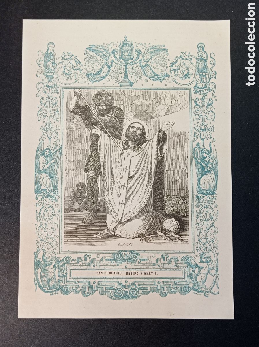 Arte: ANTIGUA LITOGRAF&Iacute;A SAN DEMETRIO OBISPO Y M&Aacute;RTIR 1853