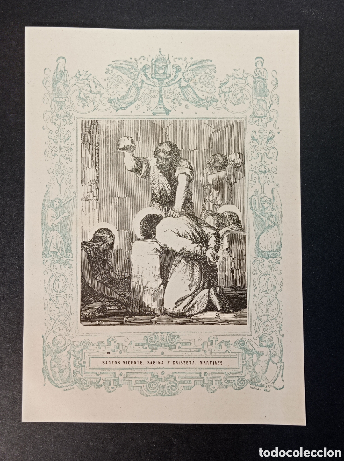 Kunst: ANTIGUA LITOGRAF&Iacute;A SANTOS VICENTE, SABINA Y CRISTETA M&Aacute;RTIRES 1853