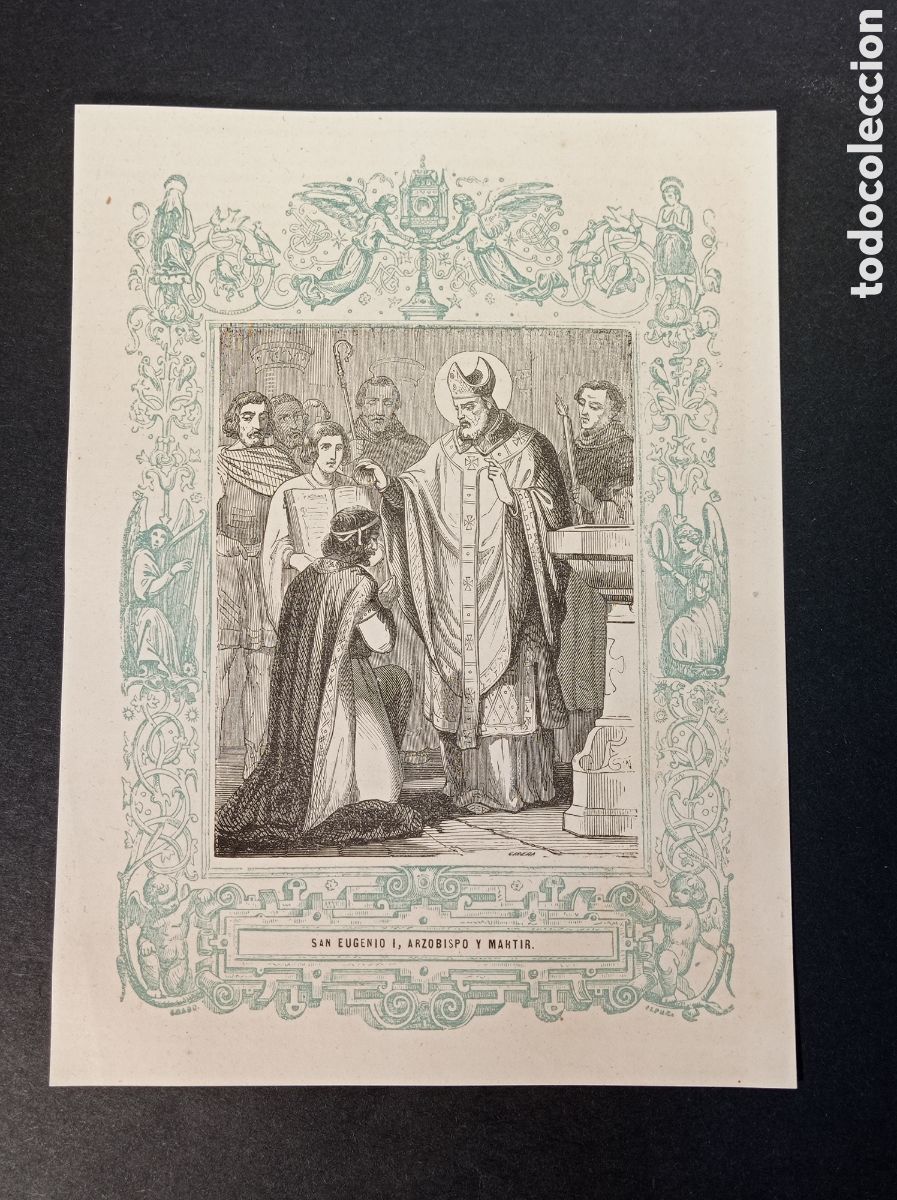 Kunst: ANTIGUA LITOGRAF&Iacute;A SAN EUGENIO I. ARZOBISPO Y M&Aacute;RTIR 1853