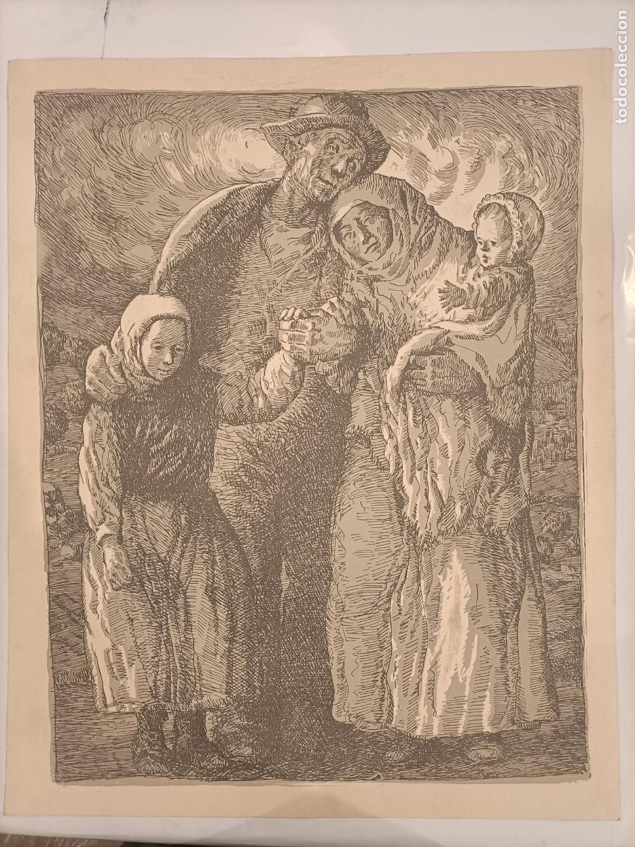 Arte: Castelao. A familia. Litograf&iacute;a