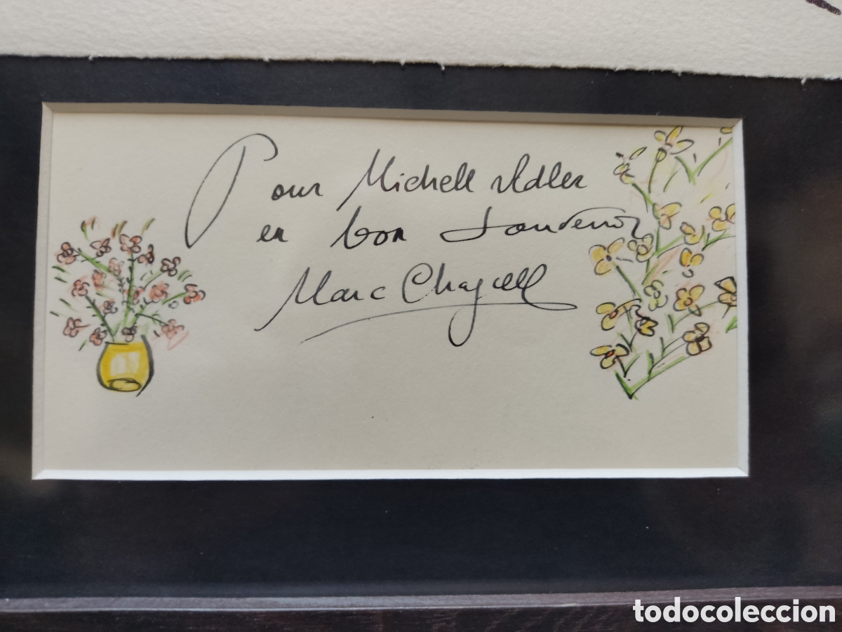 Arte: Marc Chagall dedicatoria con litograf&iacute;a - Foto 2