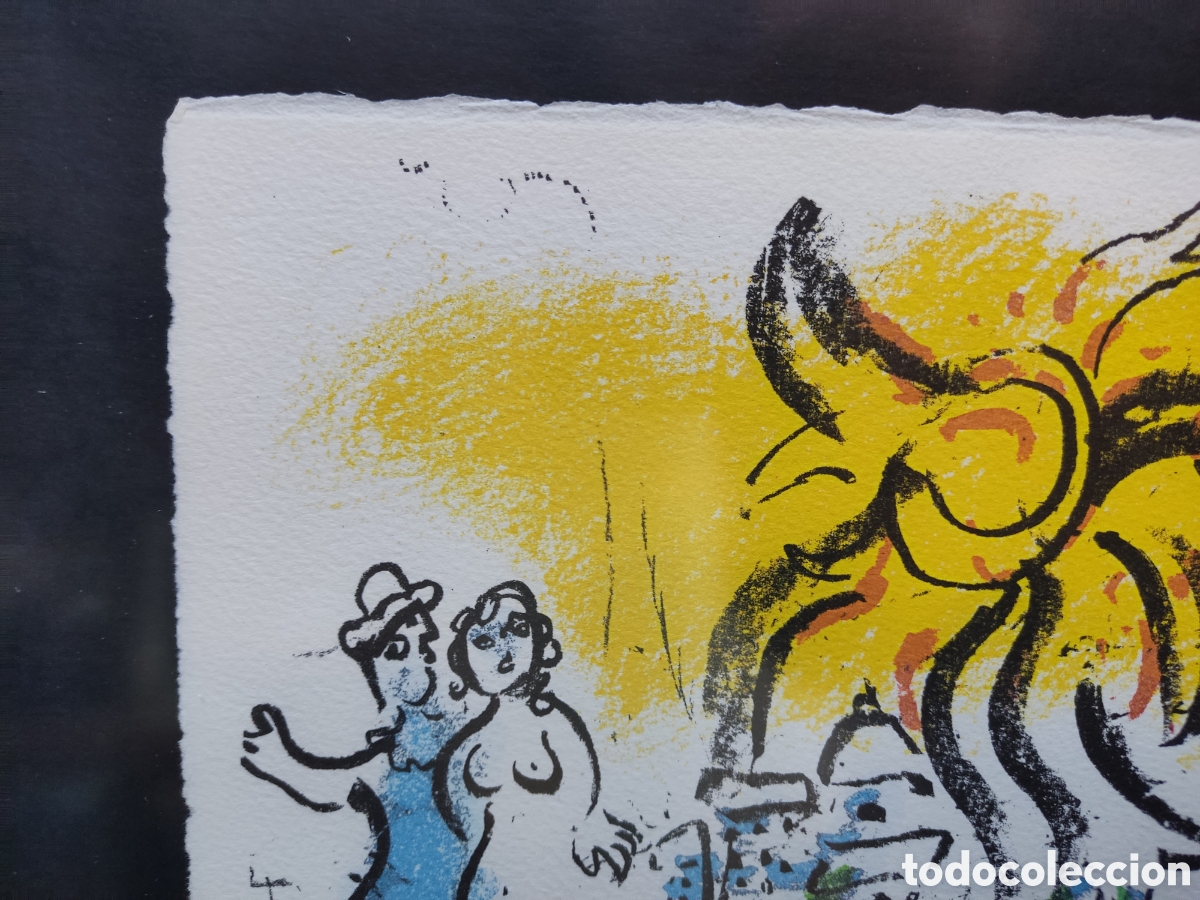 Arte: Marc Chagall dedicatoria con litograf&iacute;a - Foto 7