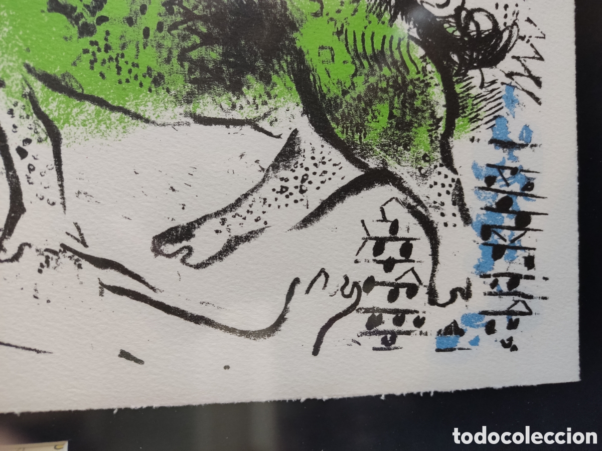 Arte: Marc Chagall dedicatoria con litograf&iacute;a - Foto 8