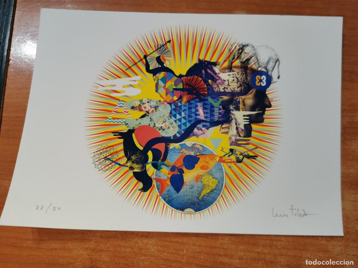 Arte: LUIS TOLEDO LITOGRAFIA FIRMADA NUMERADA 22/50 DIBUJO EN CARTULINA MUY RARO SOLO 50 COPIAS AUTOGRAFO