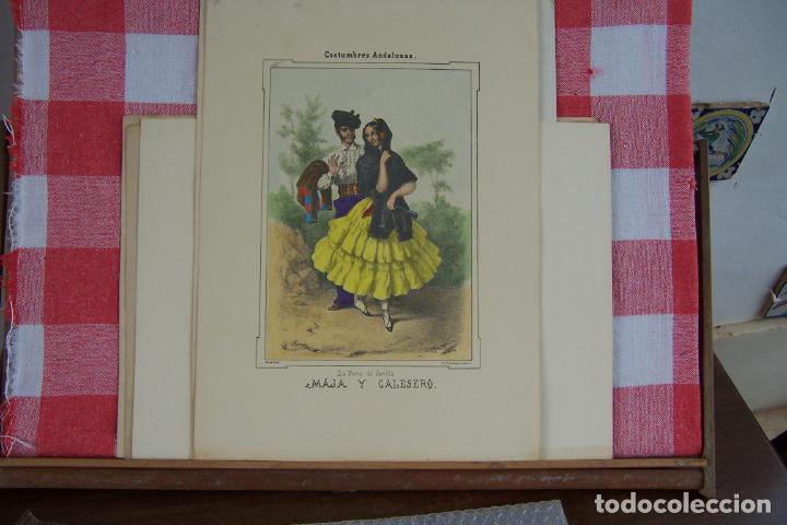 Kunst: LITOGRAFIA DE DON ANTONIO CHAMAN POR C. SANTIGOSA, MAJA Y CALESERO