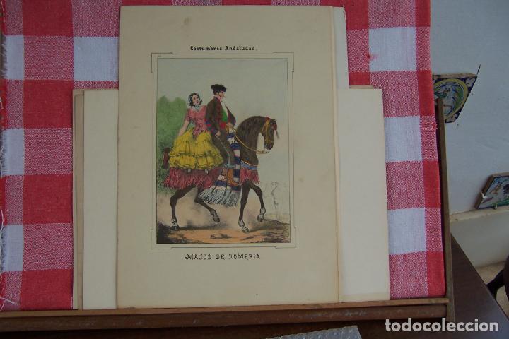 Kunst: LITOGRAFIA DE DON ANTONIO CHAMAN POR C. SANTIGOSA, MAJOS DE ROMERIA
