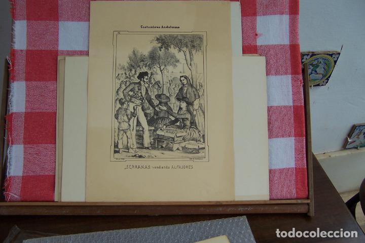 Kunst: LITOGRAFIA DE DON ANTONIO CHAMAN POR C. SANTIGOSA, SERRANAS VENDIENDO ALFAJORES