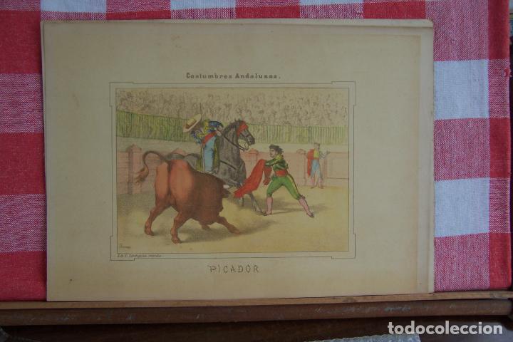 Kunst: LITOGRAFIA DE DON ANTONIO CHAMAN POR C. SANTIGOSA, PICADOR