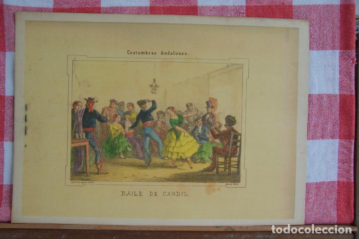 Art: LITOGRAFIA DE DON ANTONIO CHAMAN POR C. SANTIGOSA, BAILE DE CANDIL