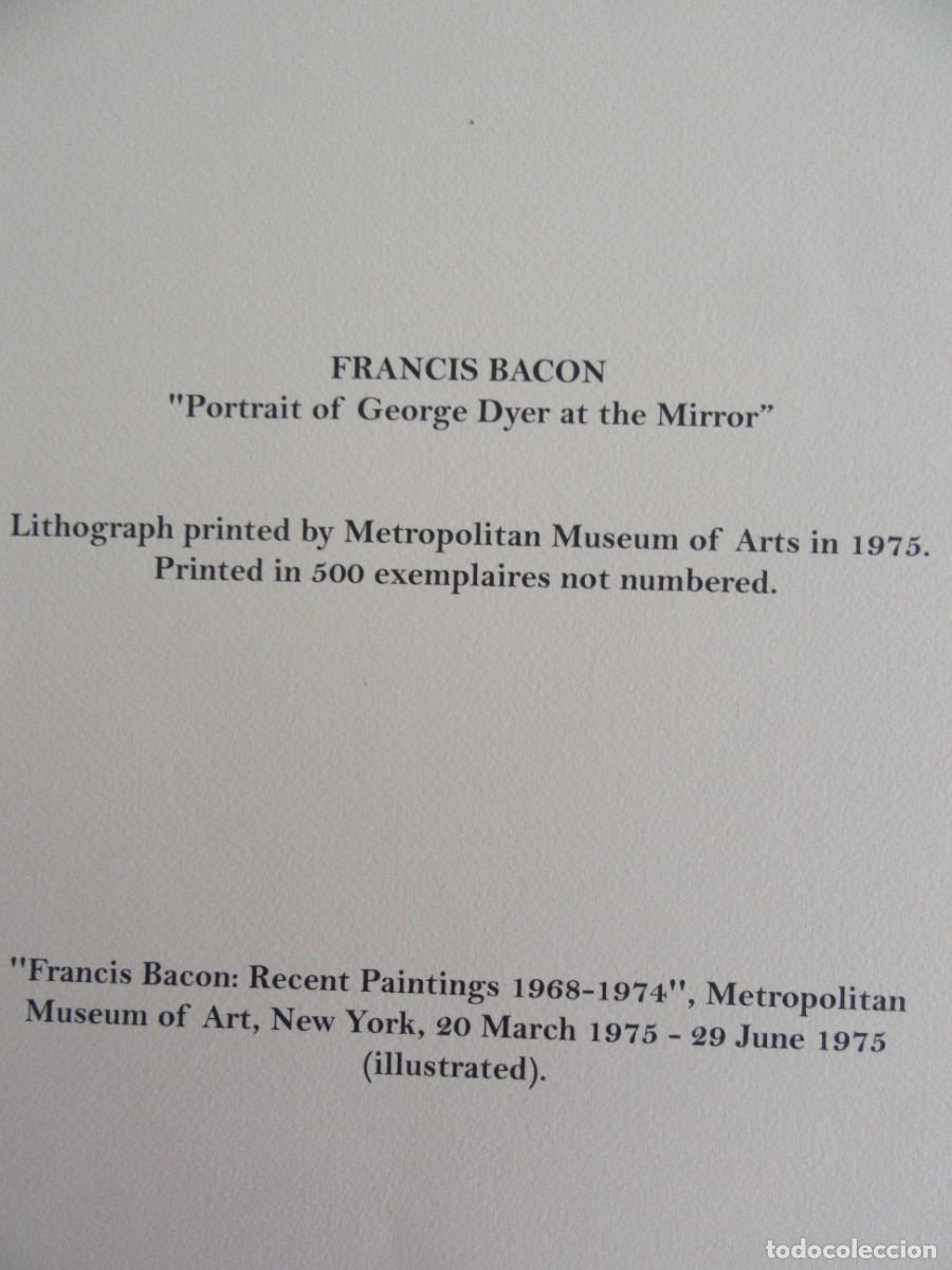 Lithographie Francis Bacon – Signée à La Main, Numérotée Au Crayon, Avec Certificat (COA)