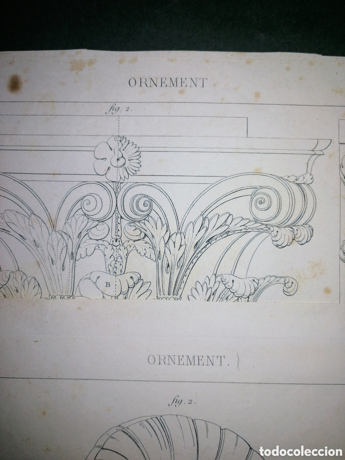 Arte: LITOGRAFIAS CON 100 a&ntilde;os. NORMAND FILS. PARIS. ORNAMENTOS. ENVIO CERTIFICADO INCLUIDO.