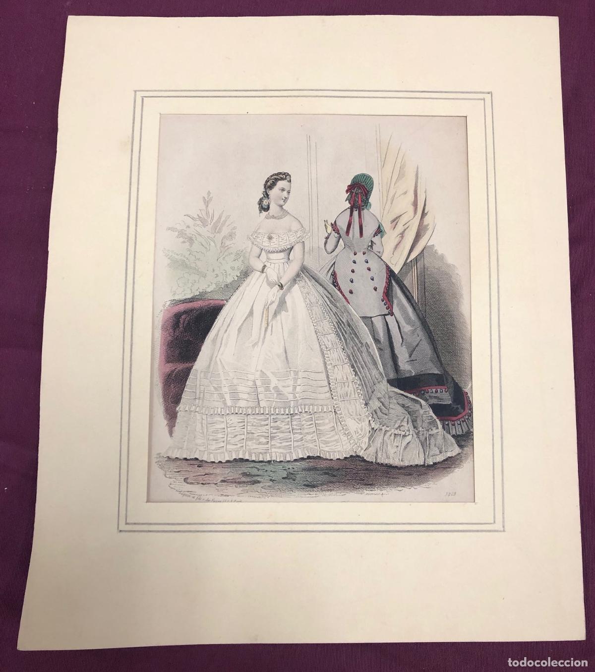 Arte: LITOGRAFIA MODA. MODES DE PARIS. SIGLO XIX - Foto 1