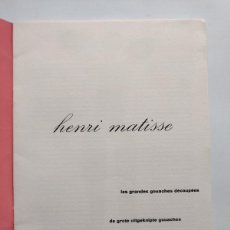 Arte: HENRI MATISSE - 8 LITOGRAFÍAS DE MATISSE - LES GRANDES GOUACHES DÉCOUPÉES - 1960. Lote 397412724