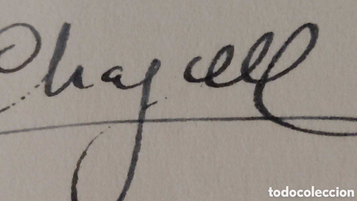 Arte: Marc Chagall dedicatoria con litograf&iacute;a - Foto 4
