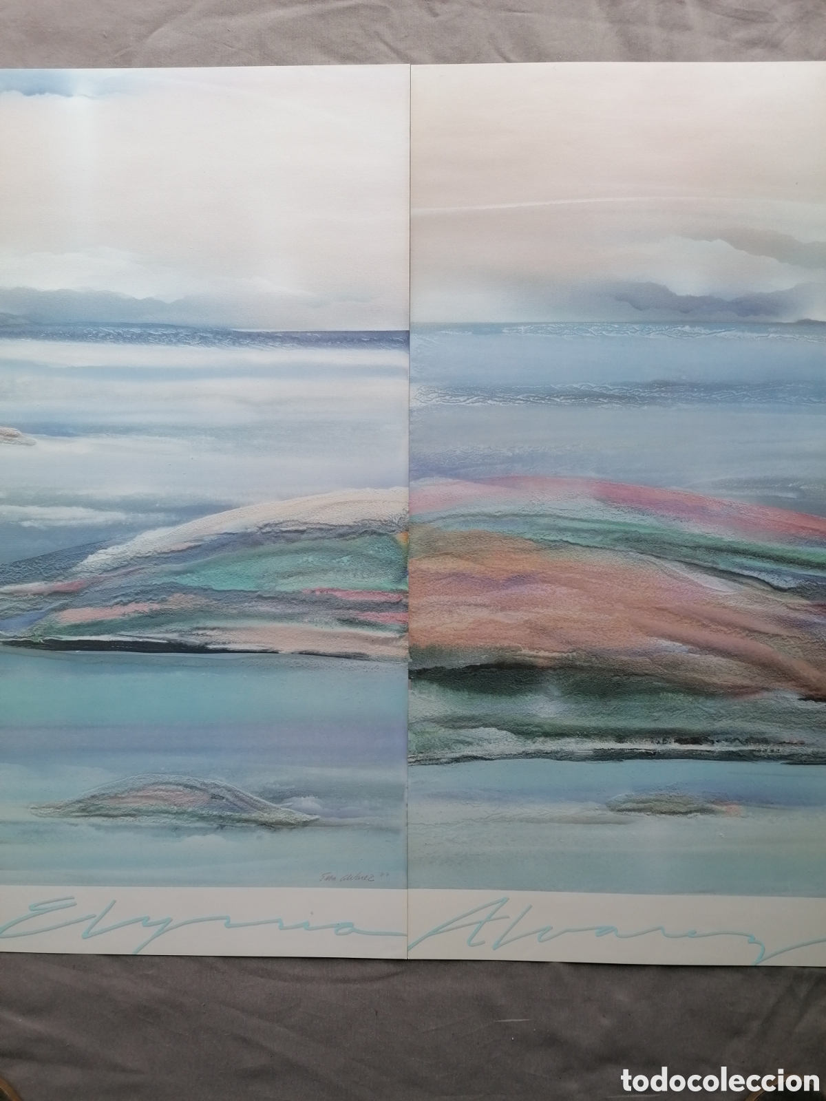 Arte: ELBA ALVAREZ, 2 litografias 46 X 94 cm
