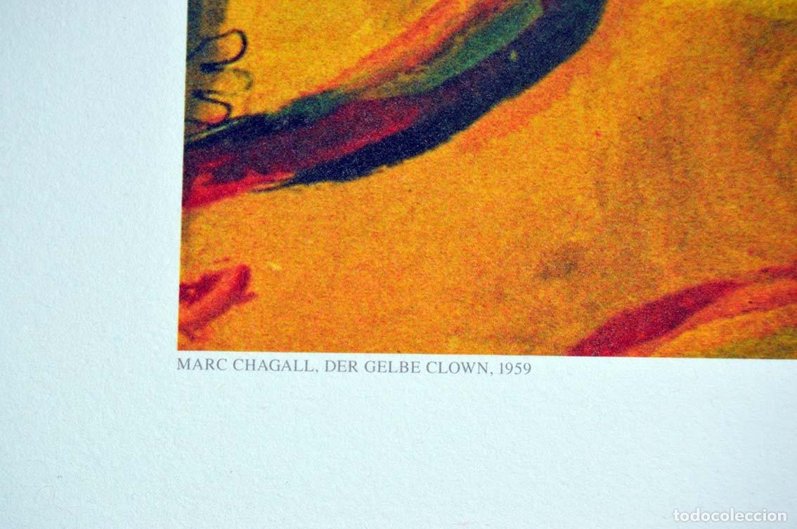 Arte: MARC CHAGALL - Payaso amarillo. 60 x 80 cm - Foto 3