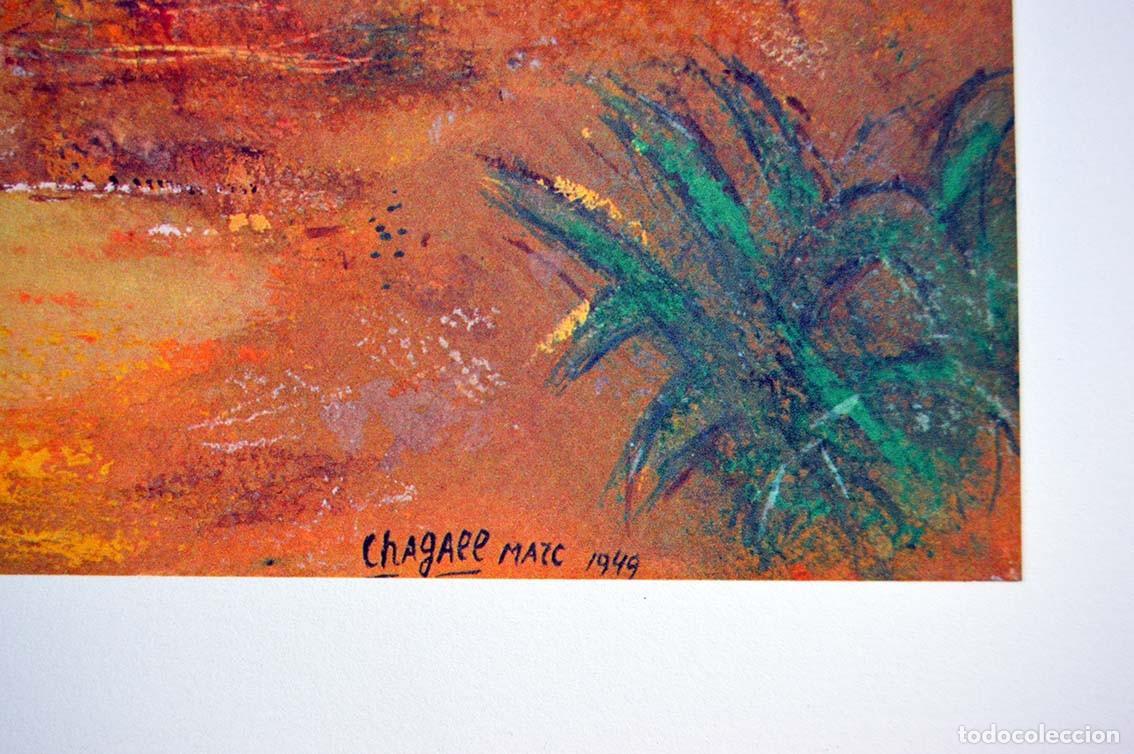 Arte: MARC CHAGALL - Sol y mimosa. 63 x 75 cm - Foto 2