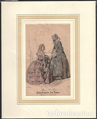 Art: LITOGRAFIA DE MODA. MODES DE PARIS. PETIT COURRER DES DAMES. A&Ntilde;O 1844 G-MODA-077